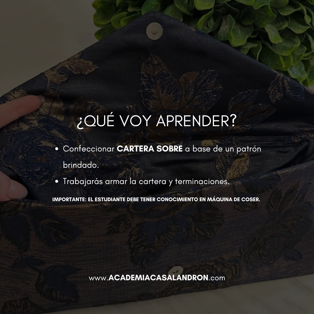 MATRÍCULA WORKSHOP: CARTERA SOBRE